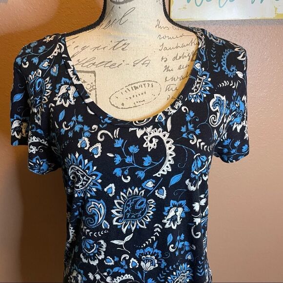 Loft blue and white paisley top - Picture 2 of 6